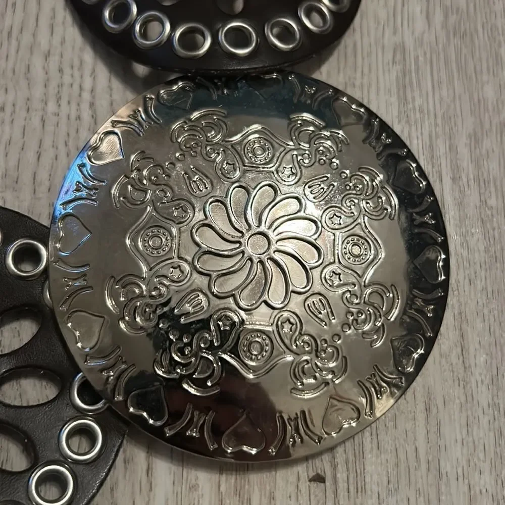 Boho buckle chocolate brown belt